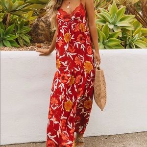 Floral lace maxi dress